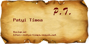 Patyi Tímea névjegykártya